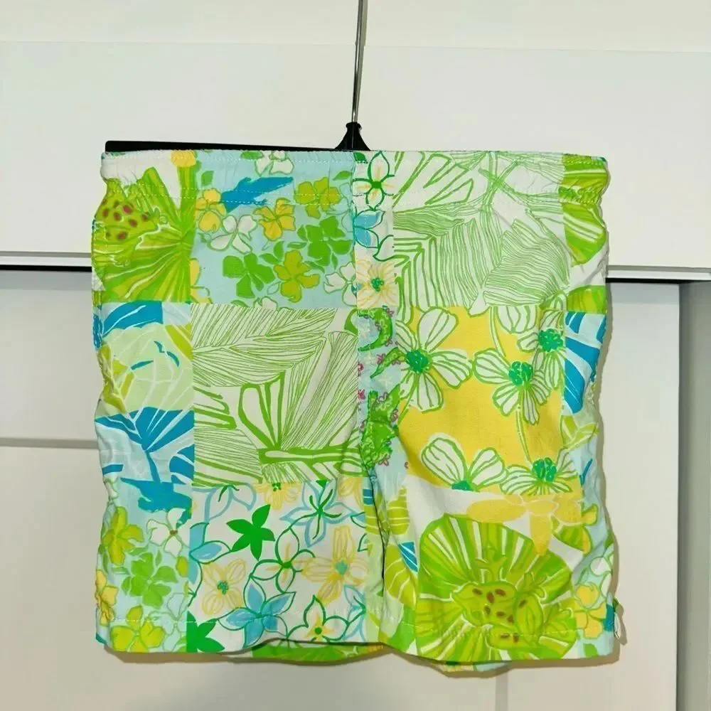 Lilly Pulitzer Green and Blue Floral Capri Trunk